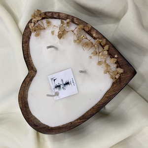 Heart dough bowl candle