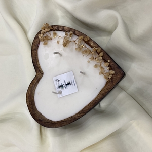 Heart dough bowl candle