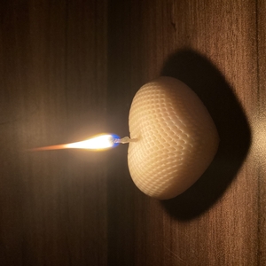 woven heart candle