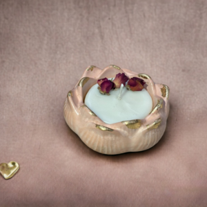 lotus concrete candle