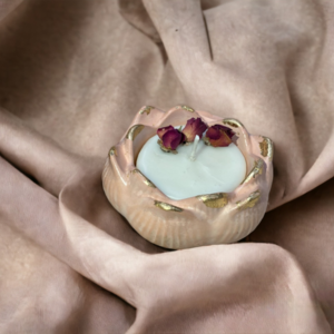 lotus concrete candle