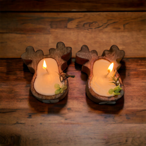 reindeer dough bowl candle