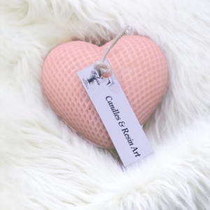 woven heart candle