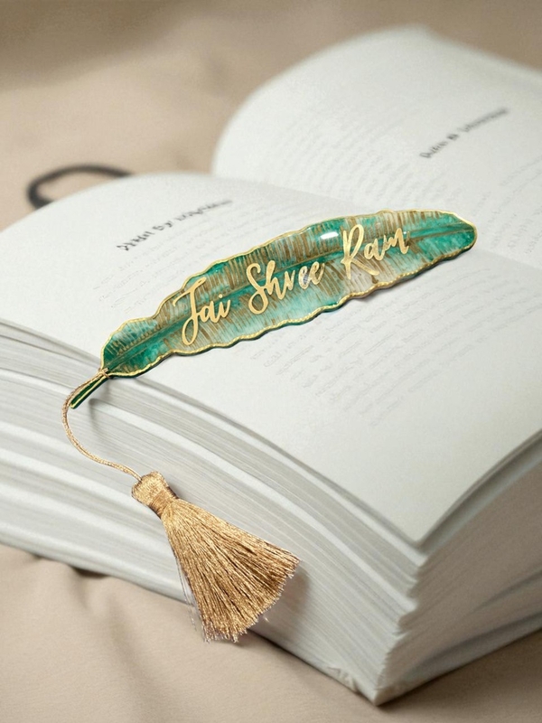 resin leaf bookmark
