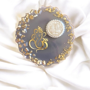 Resin Silver Coin Platter