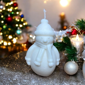 Christmas Snowman Candles