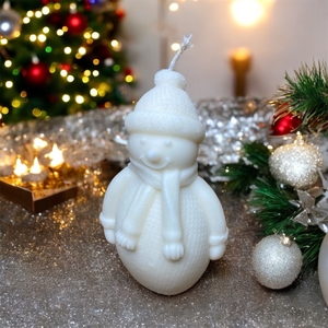 Christmas Snowman Candles