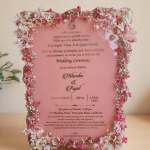 Resin Wedding Card