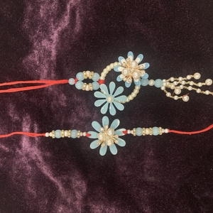 Resin Couple Rakhi Set