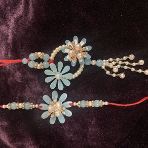 Resin Couple Rakhi Set