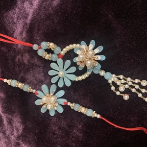 Resin Couple Rakhi Set