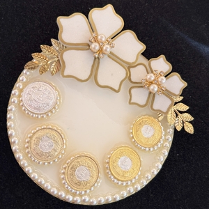 Luxury Resin silver coin platter