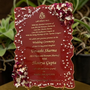 Handmade Resin Wedding Invitation Card