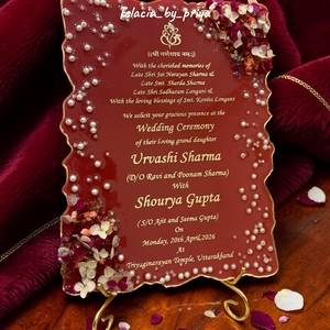 Handmade Resin Wedding Invitation Card