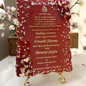 Handmade Resin Wedding Invitation Card