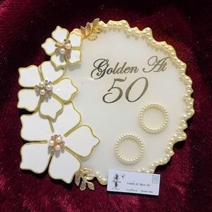 Resin Gold Coin Decorative Platter