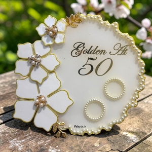 Resin Gold Coin Decorative Platter