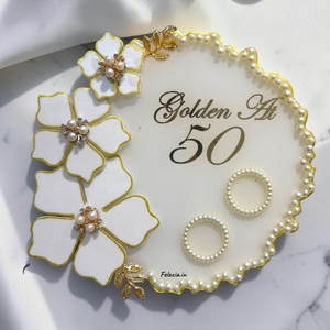 Resin Gold Coin Decorative Platter