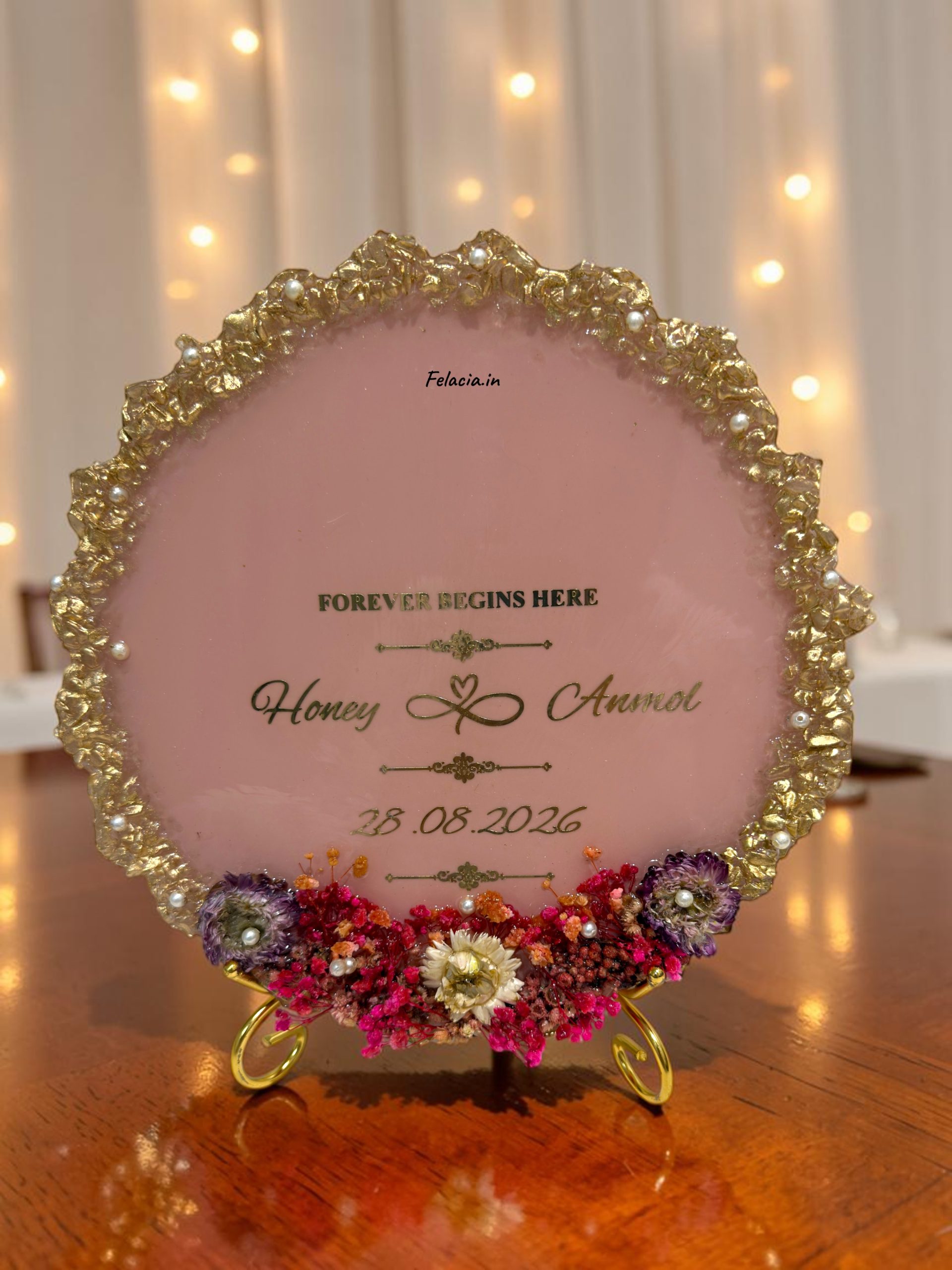 Resin Engagement Ring Platter (10")