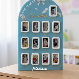 Personalized Baby First Year Resin Photo Frame