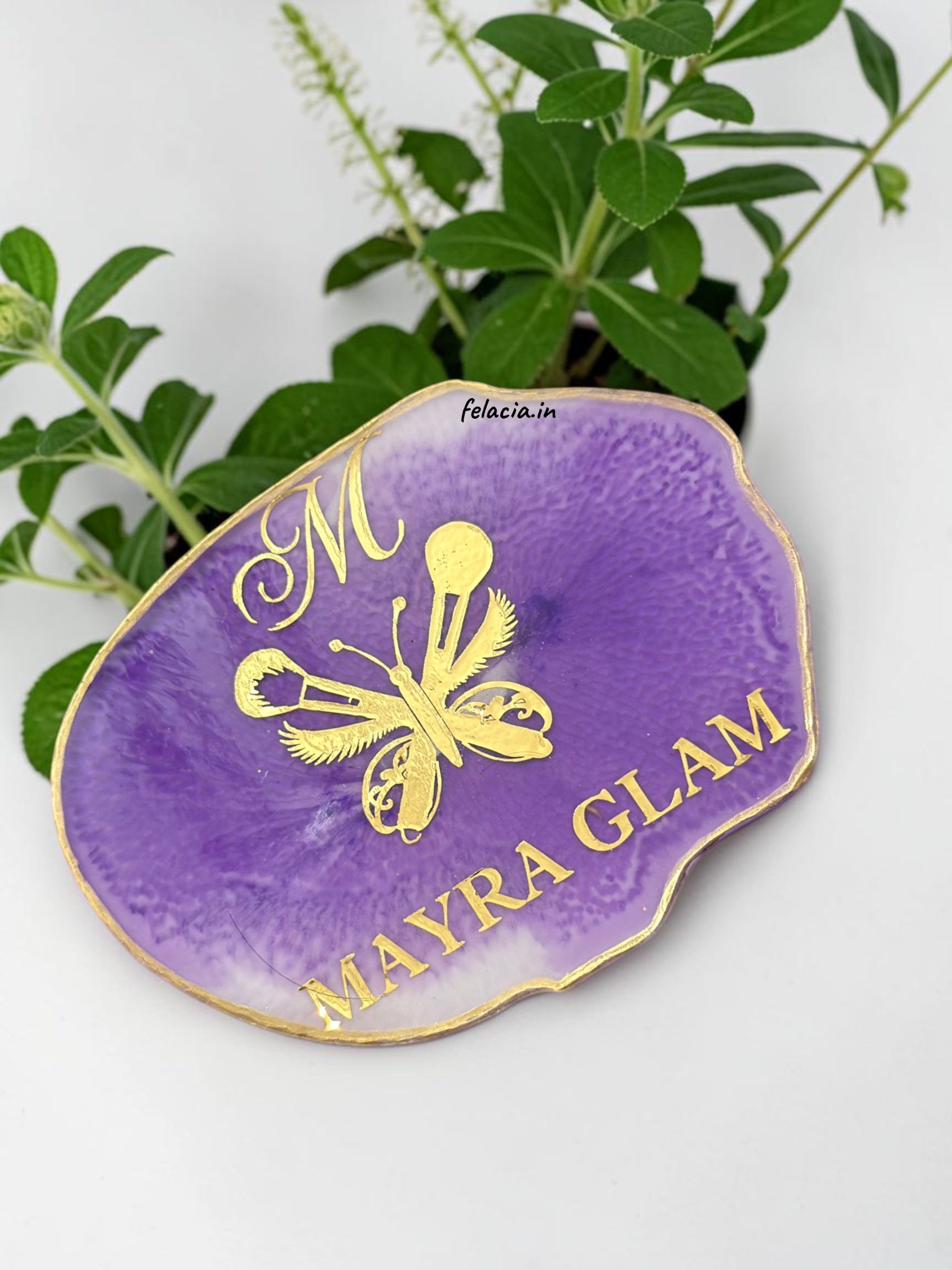Personalized Agate Resin Mixing Palette