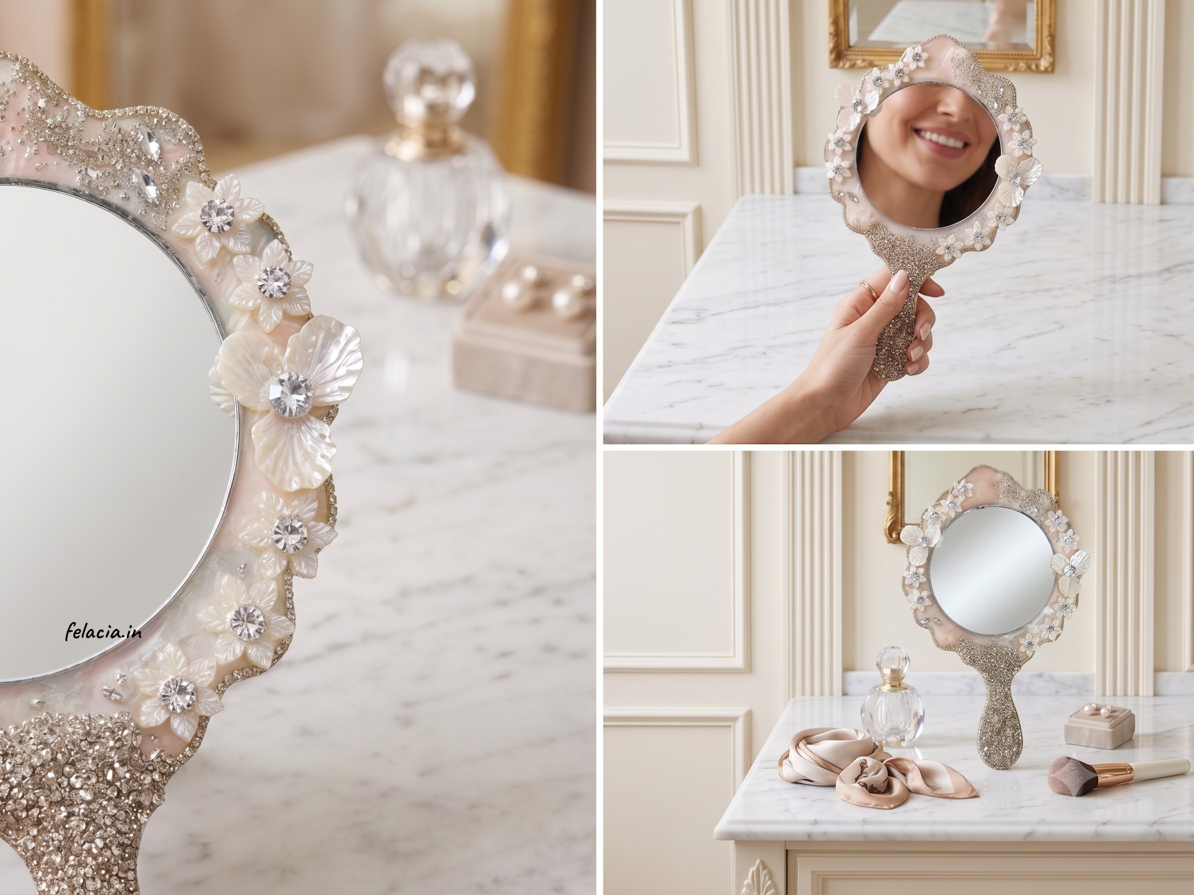 Luxury Resin Hand Mirror